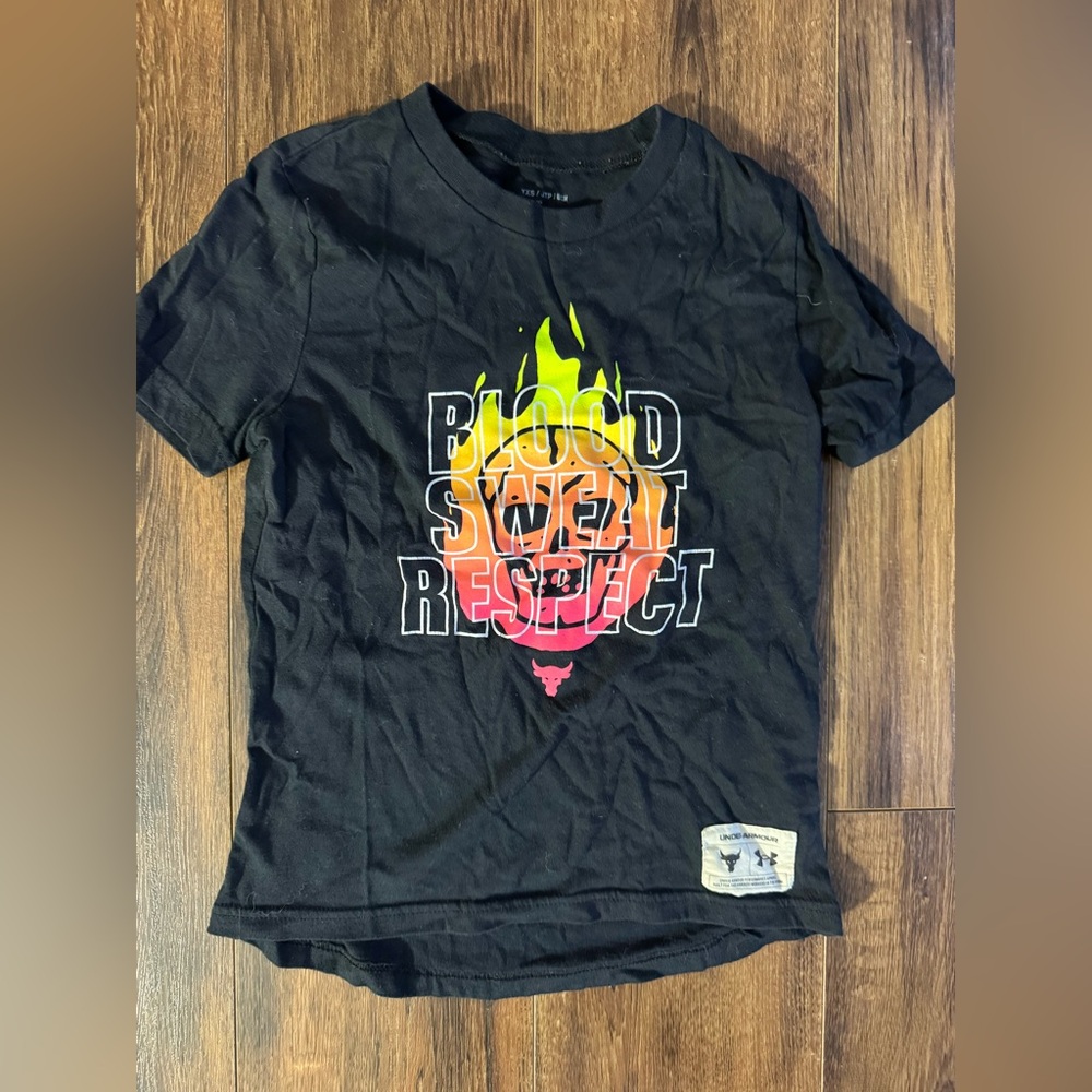 Under Armour Kids Black Tee with Bold Graphic